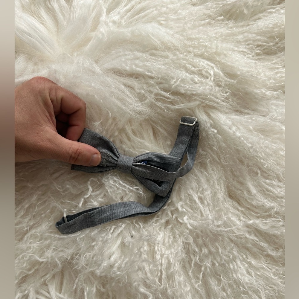 H & M Adjustable mens Gray Bow Tie!!